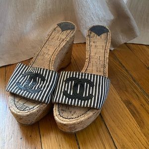 Chanel cork wedges